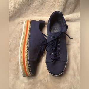 Vince Camuto Jannel Platform Sneaker Ladies Size 9 Navy Canvas